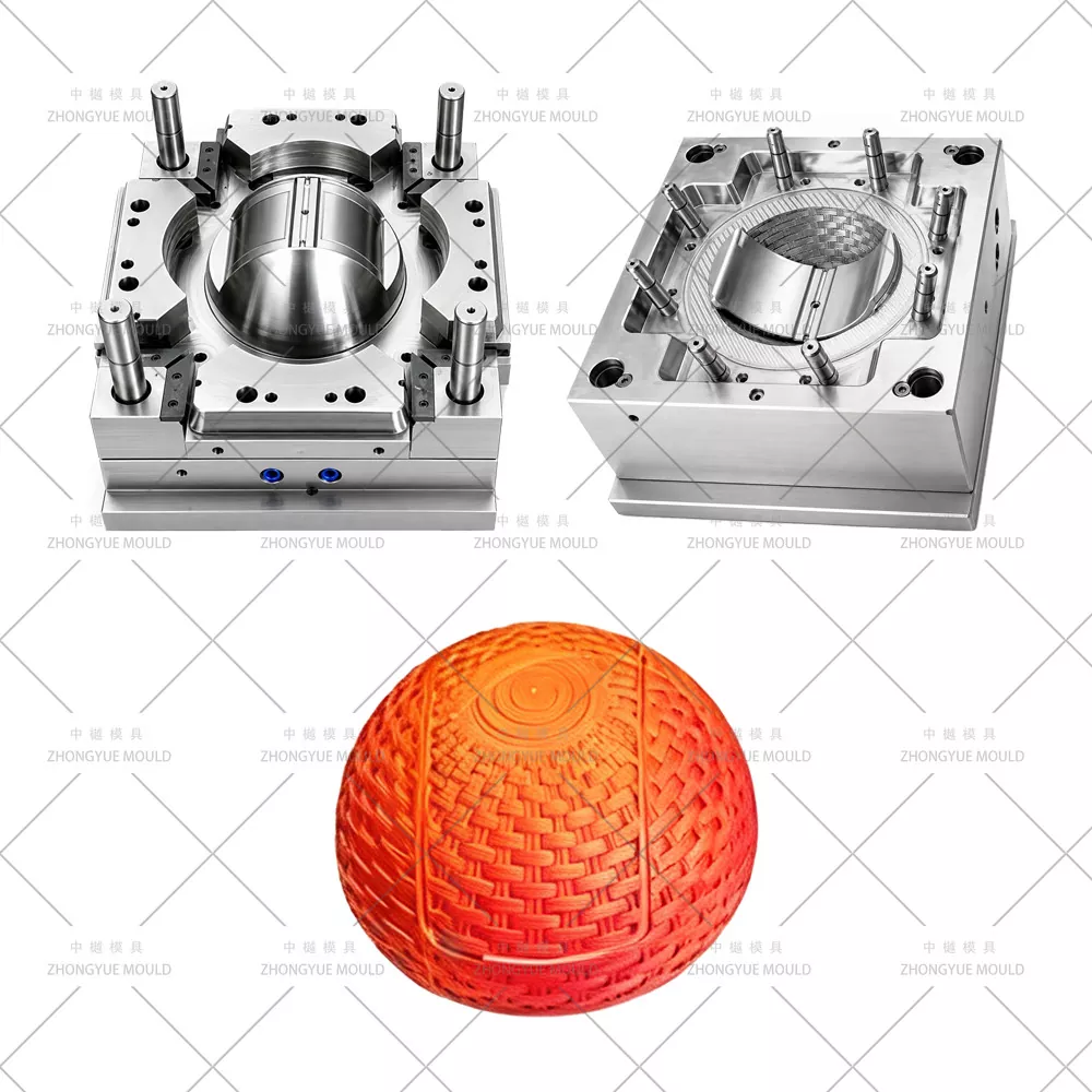 Moule rond de couvercle de poubelle en rotin de 5 L