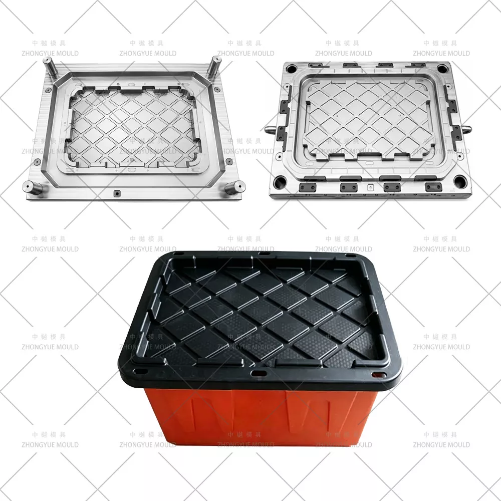 Moule de couvercle de boîte de rangement robuste