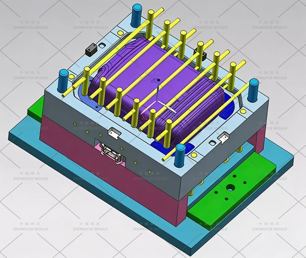 Plastic Injection Luggage Shell Mould