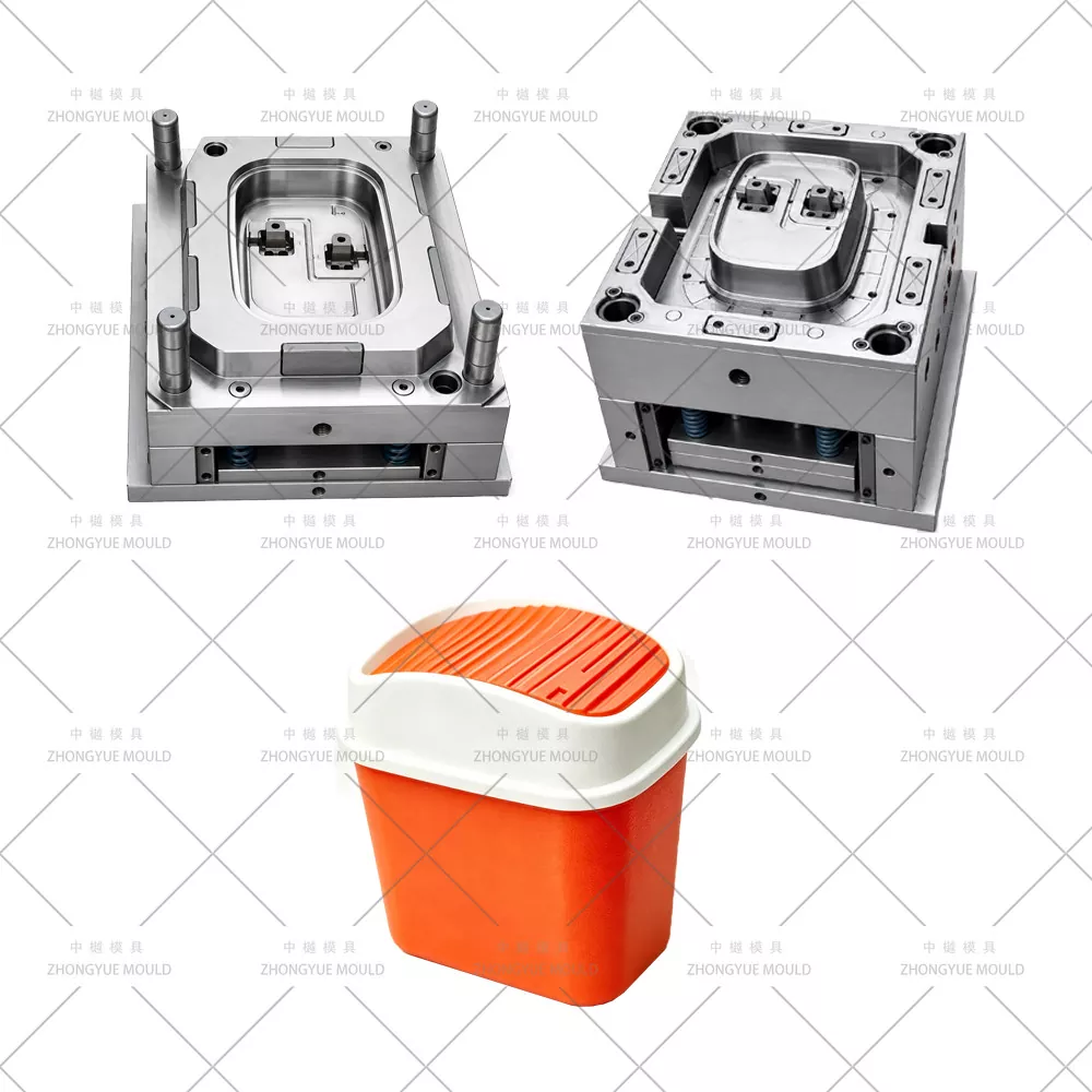 Moule de cadre central de poubelle de bureau en plastique