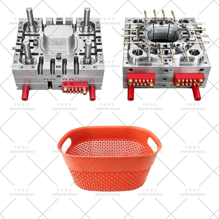 Moule de panier de rangement à motifs en plastique