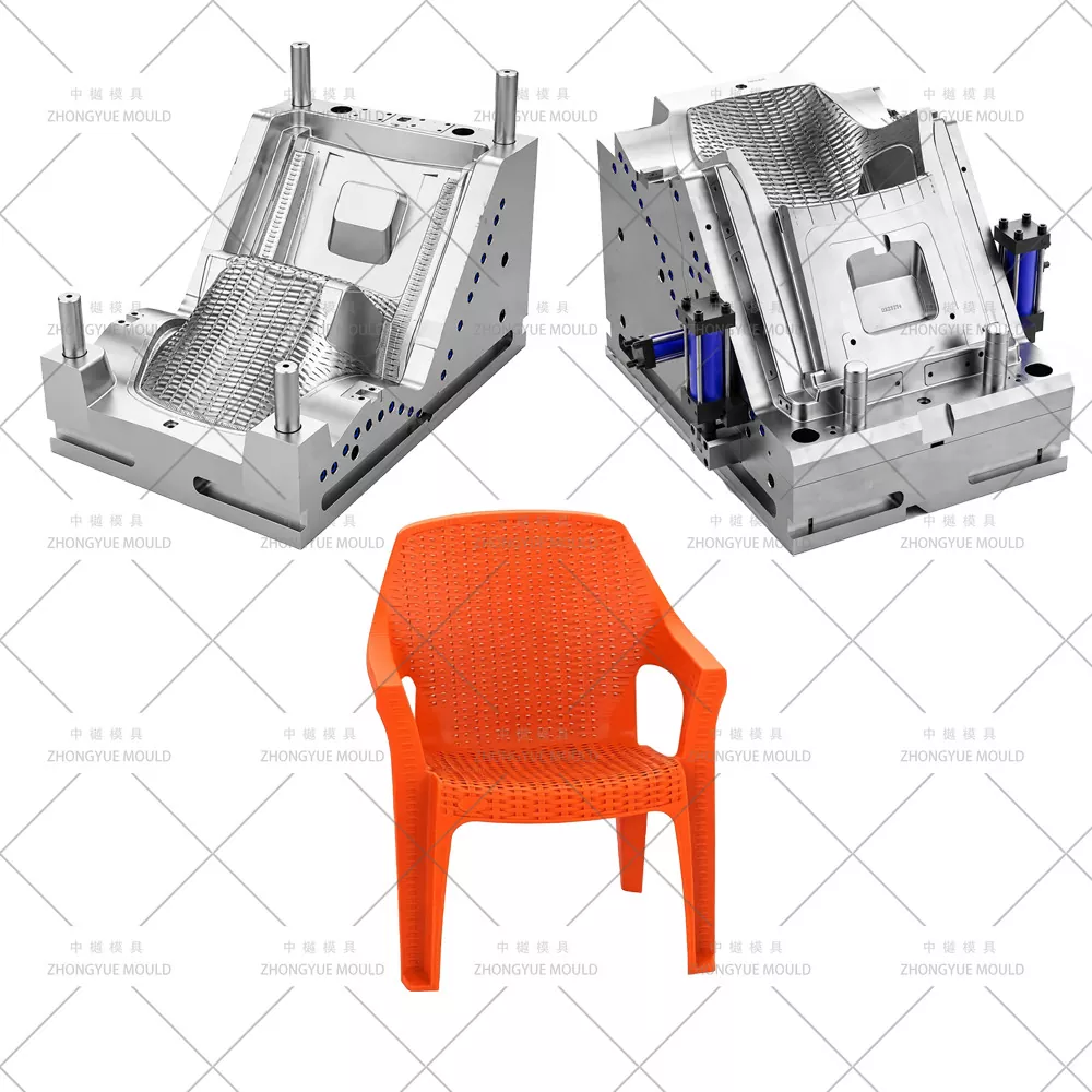 Moule de fauteuil en rotin en plastique