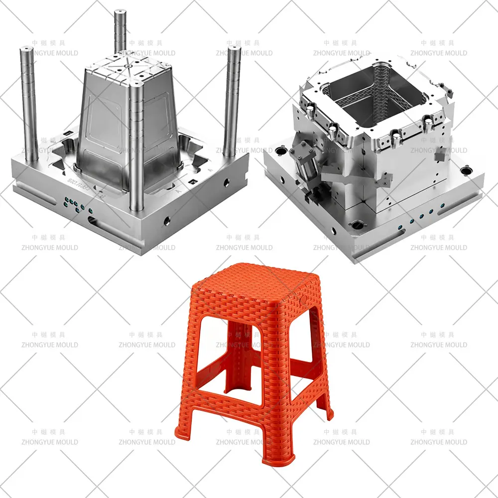 Moule de tabouret en rotin en plastique