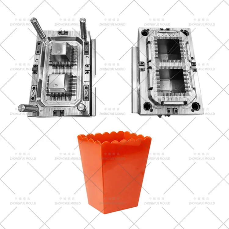 Moule de pot de fleur festonné en plastique de grande taille