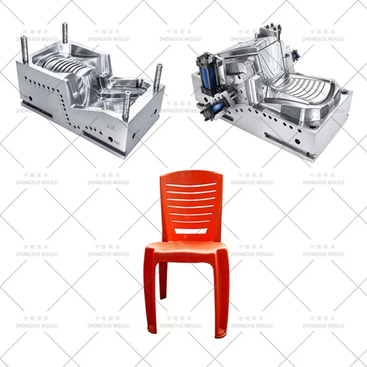 Moule de chaise sans bras empilable en plastique