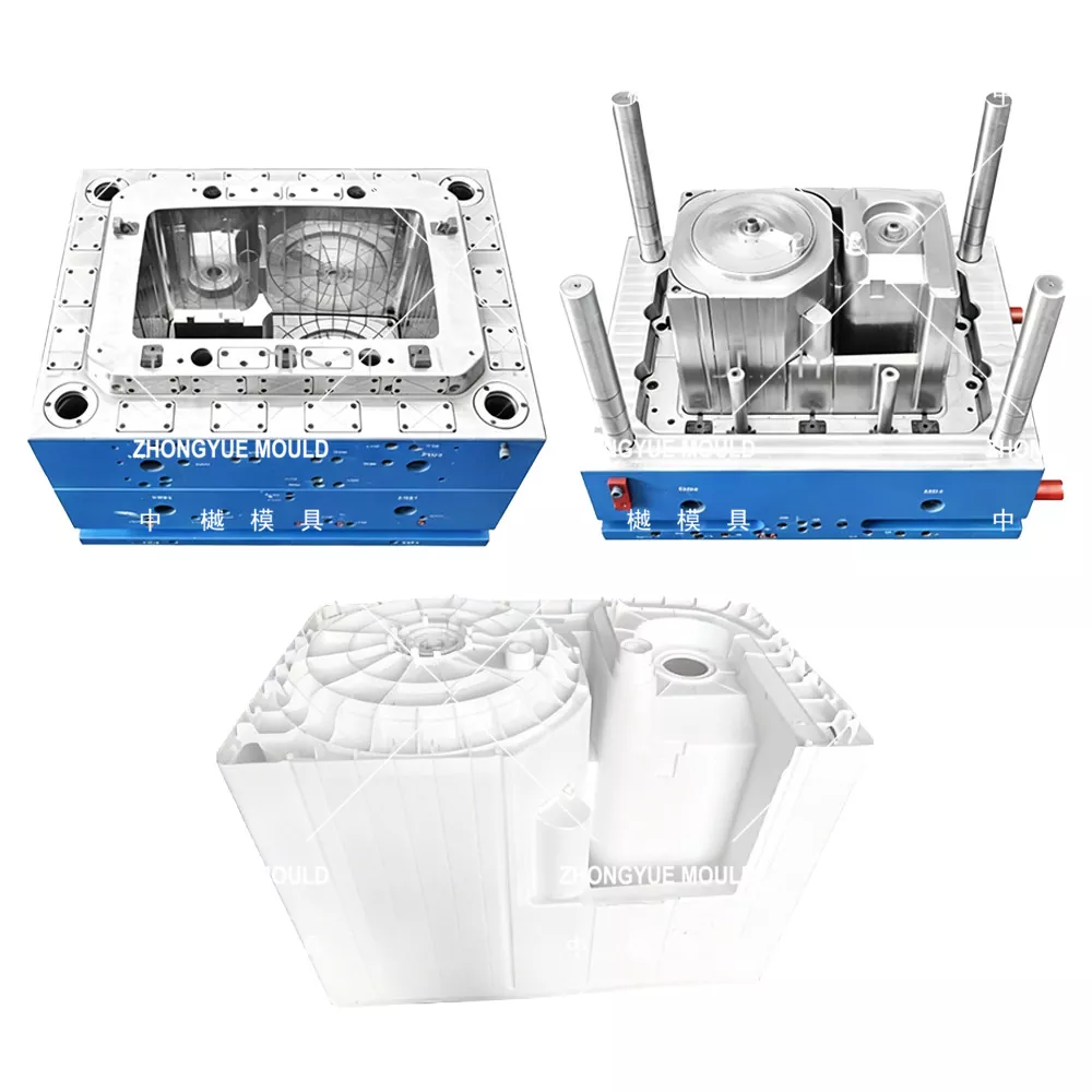 Moule à double cuve pour machine à laver en plastique